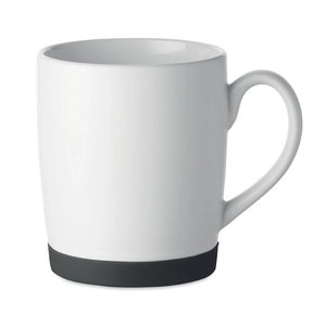 Mug en céramique avec finition blanche mate et base en silicone