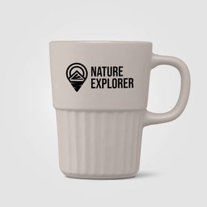 Mug en céramique avec finition mate et relief cannelé – 445 ml personnalisable