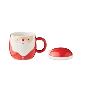 Mug en céramique Père Noël avec son couvercle personnalisable