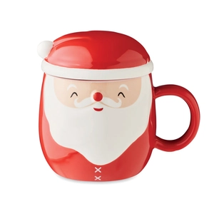 Mug en céramique Père Noël avec son couvercle personnalisable