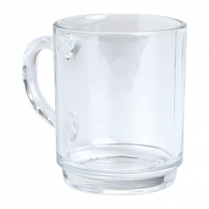 Mug transparent 260 ml Made In France - verre trempé personnalisable