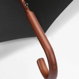 Parapluie citadin avec armature en bois et RPET - ouverture automatique personnalisable