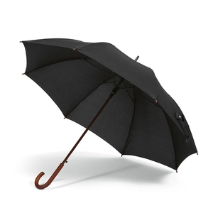 Parapluie citadin avec armature en bois et RPET - ouverture automatique personnalisable