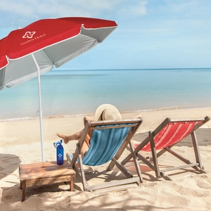 Parasol inclinable - avec housse de transport personnalisable