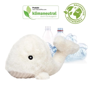 Peluche baleine en RPET - convient aux enfants personnalisable