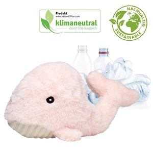 Peluche baleine en RPET - convient aux enfants personnalisable