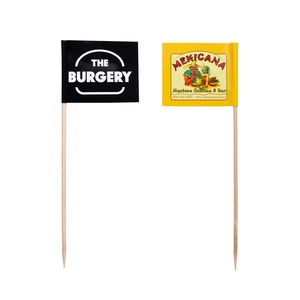 Pique pour hamburger de 15cm en bois personnalisable