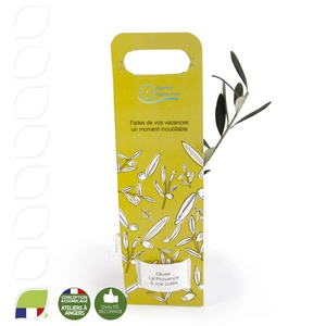 Plant d'olivier en sacoche quadri personnalisable