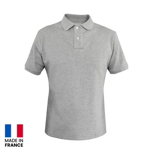 Polo homme made in France 220gr/m2 2 boutons- teinté et tricoté en France personnalisable