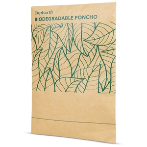 Poncho en plastique biodégrable, livré avec pochette personnalisable