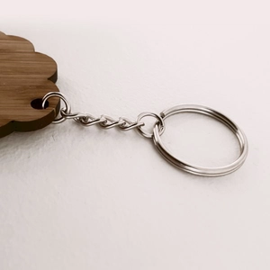 Porte-clés made in france avec son bois estampillé personnalisable