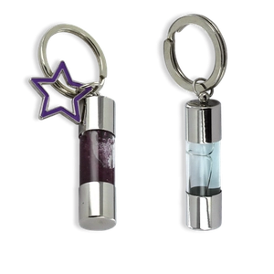 Porte clés SALSA tube en verre personnalisable