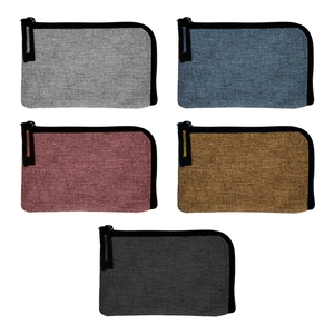 Porte monnaie anti RFID en polyester-lin personnalisable