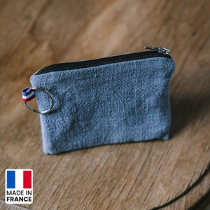 Porte monnaie POL & ROSA fabriqué en France - avec anneau porte clés personnalisable