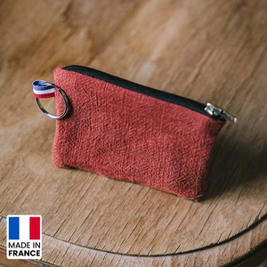 Porte monnaie POL & ROSA fabriqué en France - avec anneau porte clés personnalisable