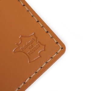 Porte-passeport cuir régénéré - made in France personnalisable