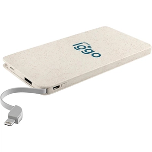 Powerbank 10000 mAh rectangle en bioplastique personnalisable