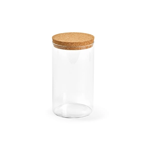 Récipient 1015 ml en verre borosilicate - pot en verre avec couvercle en liège personnalisable