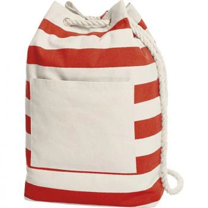 Sac à dos BEACH en coton style marinière personnalisable