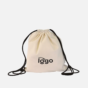 Sac à dos coton 160 gr avec cordelettes de serrage personnalisable