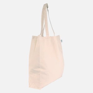 Sac cabas avec soufflet - 100% coton bio 160 gr personnalisable