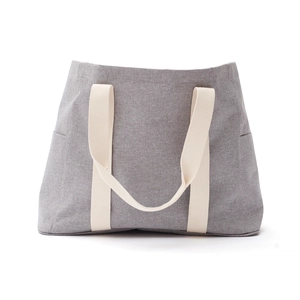 Sac de plage élégant - détails en coton et imitation cuir personnalisable