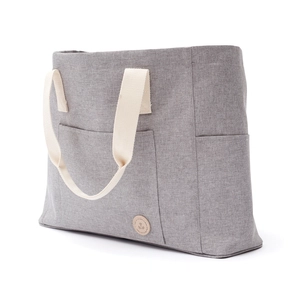 Sac de plage élégant - détails en coton et imitation cuir personnalisable