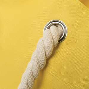 Sac de plage en polyester 300D - cordes en coton et œillets métal personnalisable