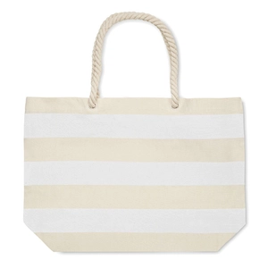 Sac de plage rayé en coton avec anses corde 220 gr/m2 personnalisable