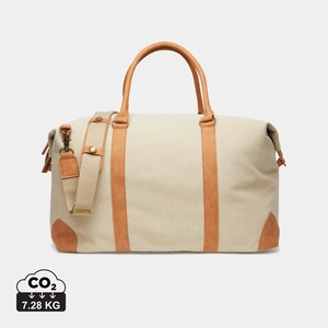 Sac de voyage élégant en toile recyclée certifié RCS - 47% en matière recyclée personnalisable