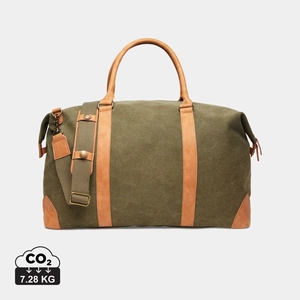 Sac de voyage élégant en toile recyclée certifié RCS - 47% en matière recyclée personnalisable