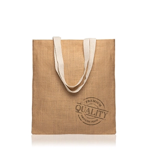 Sac en jute avec anses en coton personnalisable