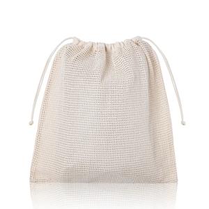 Sac filet avec cordon de serrage 100% coton 140g/m2 personnalisable