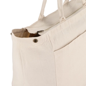 Sac fourre-tout en coton avec fermeture éclair personnalisable