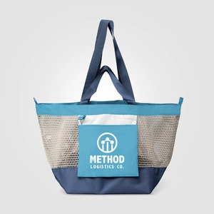 Sac fourre-tout en maille recyclée pliable – 45 L personnalisable