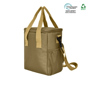 Sac isotherme en RPET avec ouvre bouteille en bois - en polyester recyclé personnalisable