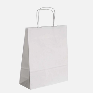 Sac papier kraft 100gr lisse avec anses torsadées personnalisable