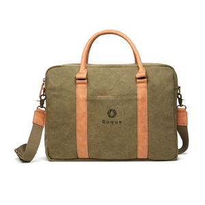 Sac pour ordinateur en toile recyclée certifié RCS - design épuré personnalisable