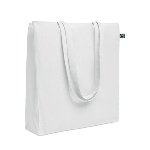 Sac shopping en coton avec soufflet et longues anses personnalisable