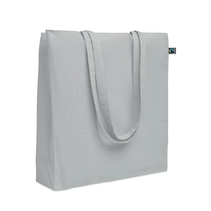 Sac shopping en coton avec soufflet et longues anses personnalisable