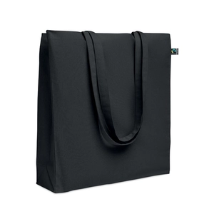 Sac shopping en coton avec soufflet et longues anses personnalisable