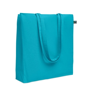 Sac shopping en coton avec soufflet et longues anses personnalisable