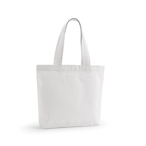 Sac shopping en coton recyclé et RPET avec soufflet - Totebag 180g/m2 aux couleurs vives personnalisable