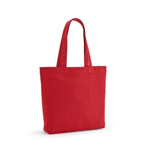 Sac shopping en coton recyclé et RPET avec soufflet - Totebag 180g/m2 aux couleurs vives personnalisable