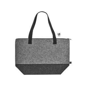 Sac zippé en feutrine et PET recyclé - sac shopping personnalisable