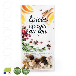 Sachet transparent avec message et épices personnalisable