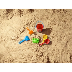 Seau de plage en PP avec 5 accessoires personnalisable