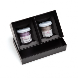 Set de 2 bougies parfumées, Made In France, en coffret personnalisable