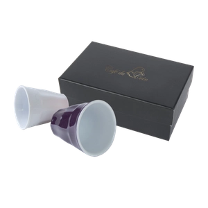 Set de 2 tasses expresso 8 cl dans coffret cadeau personnalisable