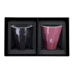 Set de 2 tasses expresso 8 cl dans coffret cadeau personnalisable